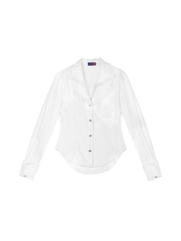 Slim Retro College Vest + Shirt + Pleated Skirt