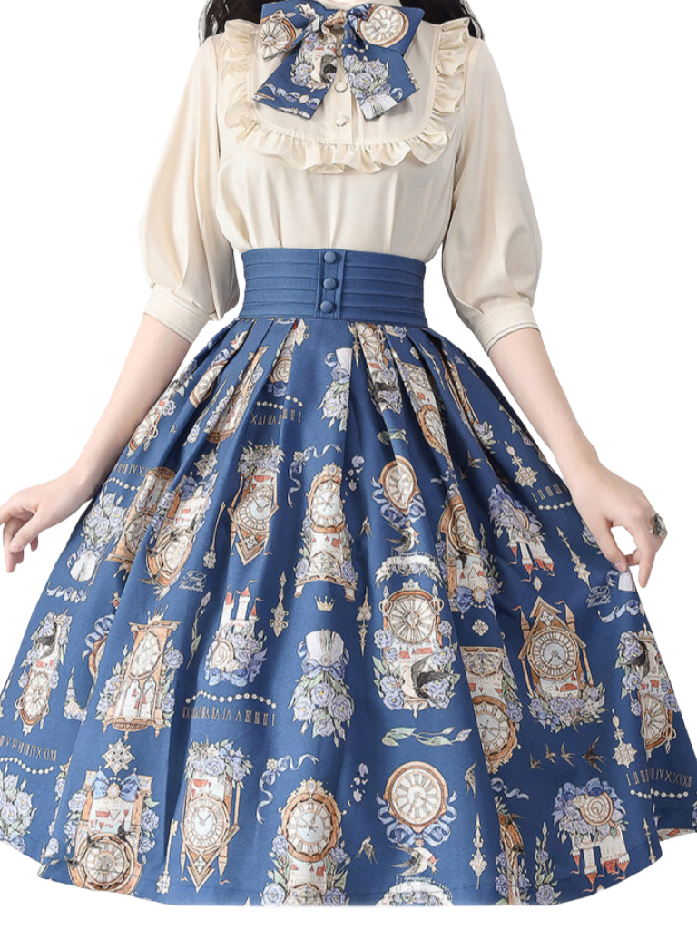 Eternal Echo Echo Eleegan Trochrasical Daily Lolita Print Shirt Suskart Setup