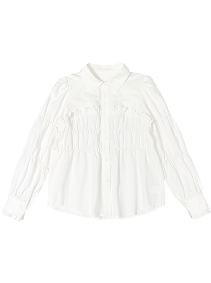 Loose chic puff sleeve shirt