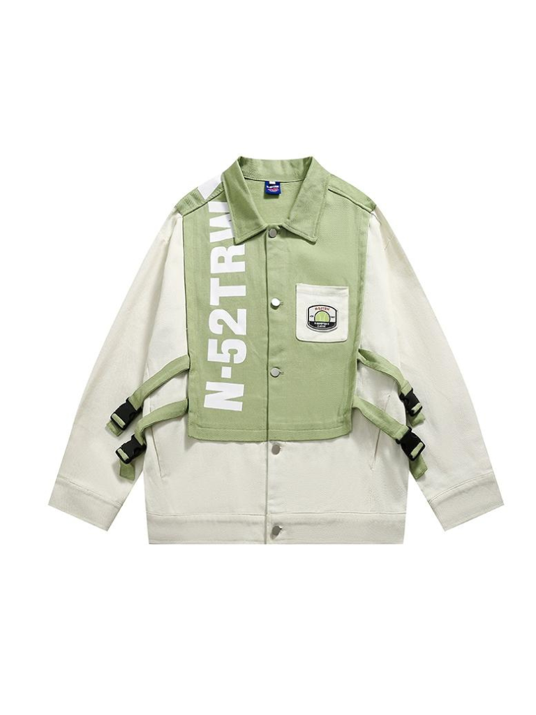 Logo faux two-piece jacket