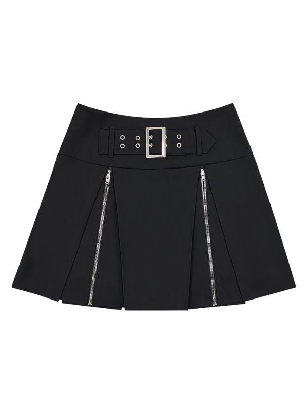 Irregular High Waist Zipper Skirt
