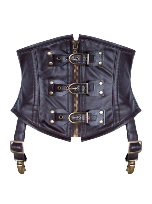 Steampunk Retro PU Leather Waist Belt Protocol Set