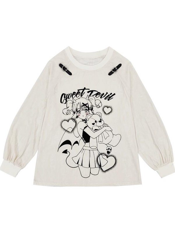 アニメピュアガールイラストデザインルーズトップス