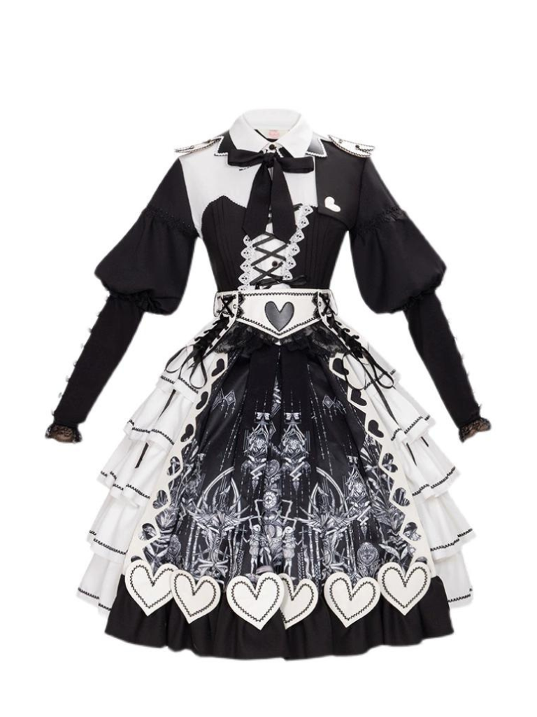 Love Lolita Rouge Heart Eye Gothic Dark Style Robe