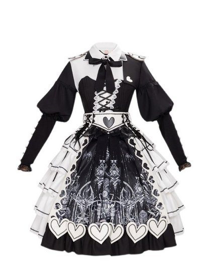 Love Lolita Rouge Heart Eye Gothic Dark Style Robe