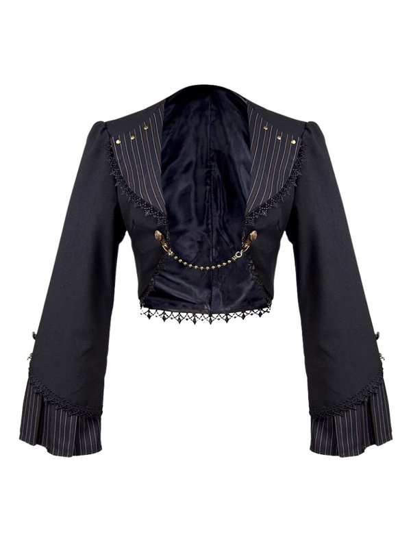 Steam Continental Light Goth Black Short Jacket