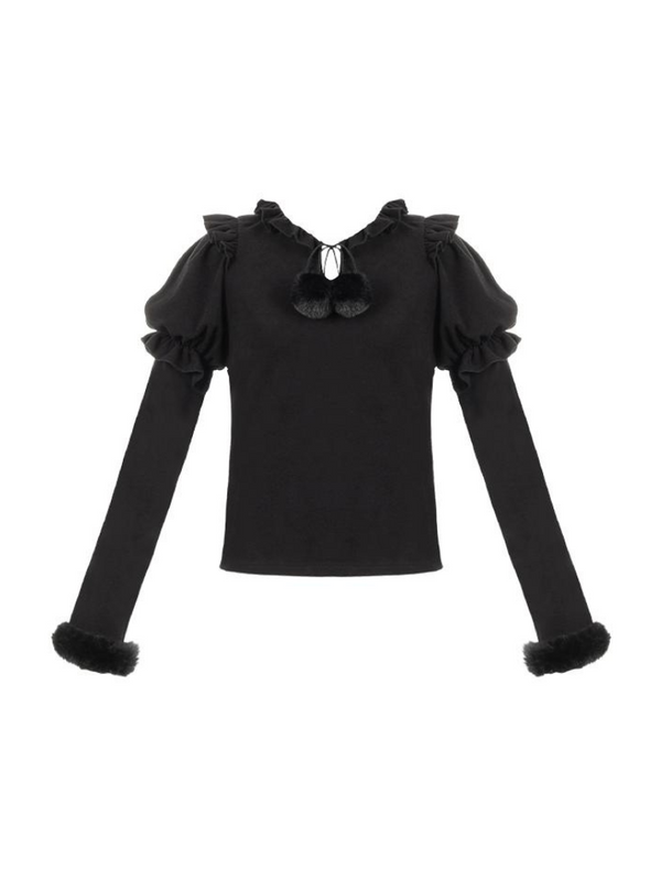 オプションファーボールレースアップロリータトップス