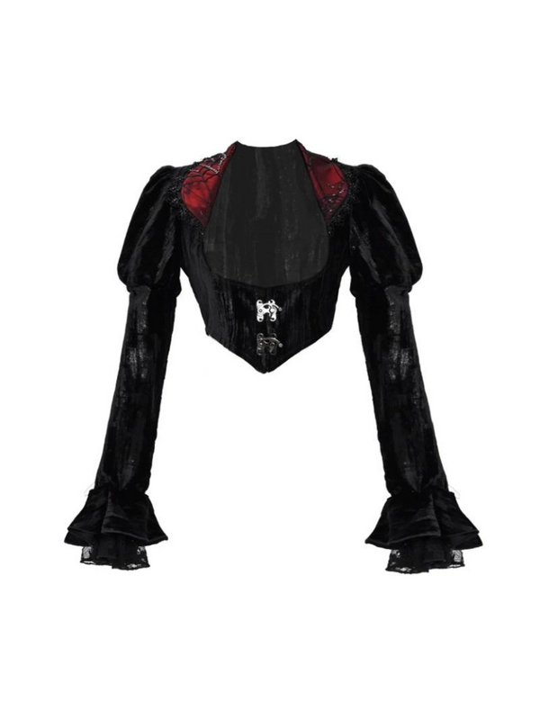 Gothic Velvet Spider Short Jacket