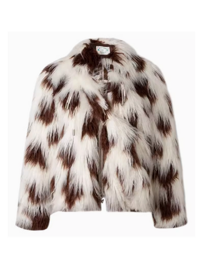 Horn Button Fur Coat