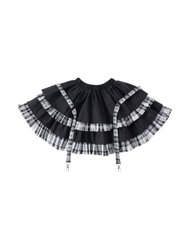 Chic Check Lock Short Cake Skirt