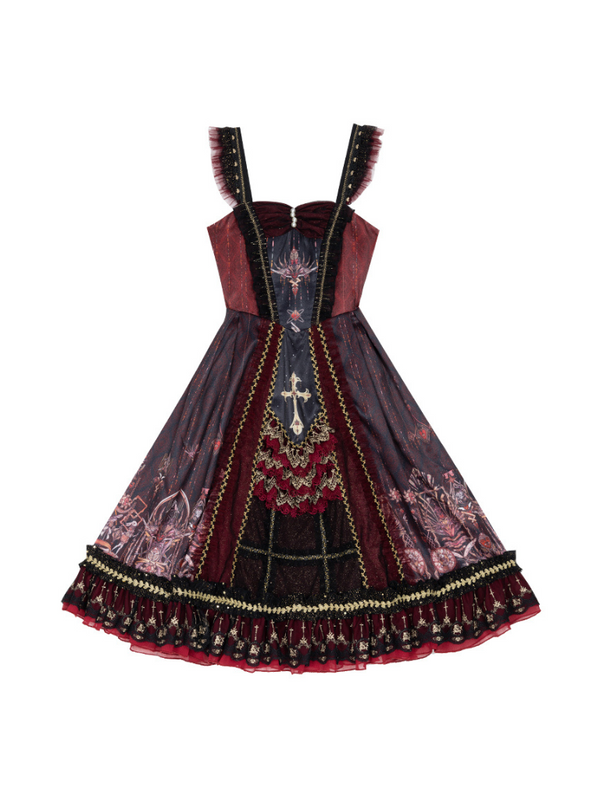 レッドハートアイエレガントクラティーパーティーロリータ