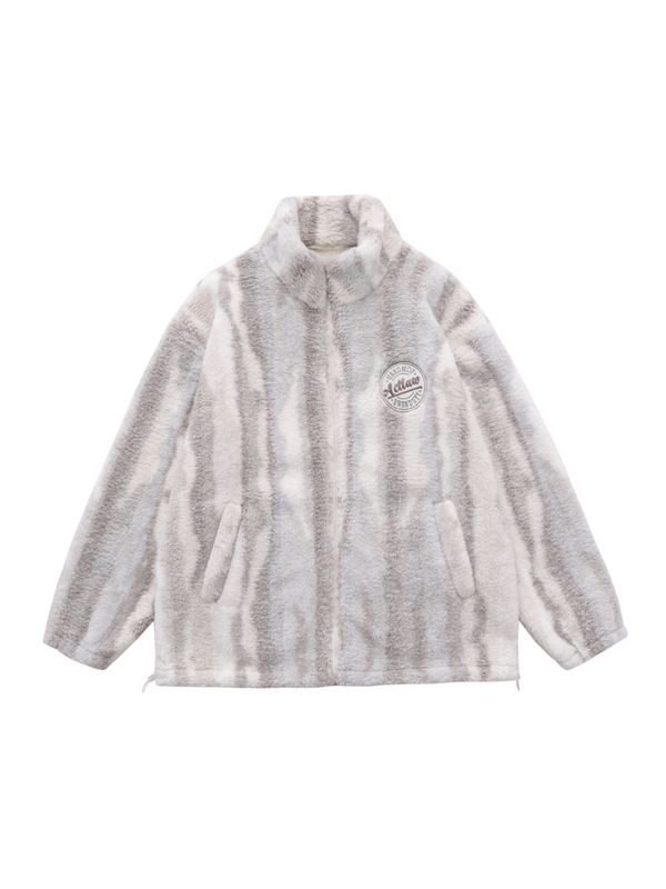 Loose high collar plus velvet cotton coat