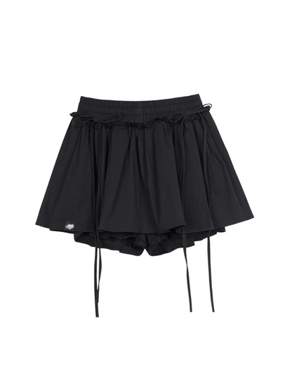 Chic Dark Ribbon Skirt