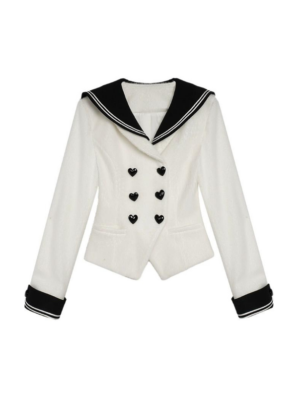 Sailor collar waist mark marine top