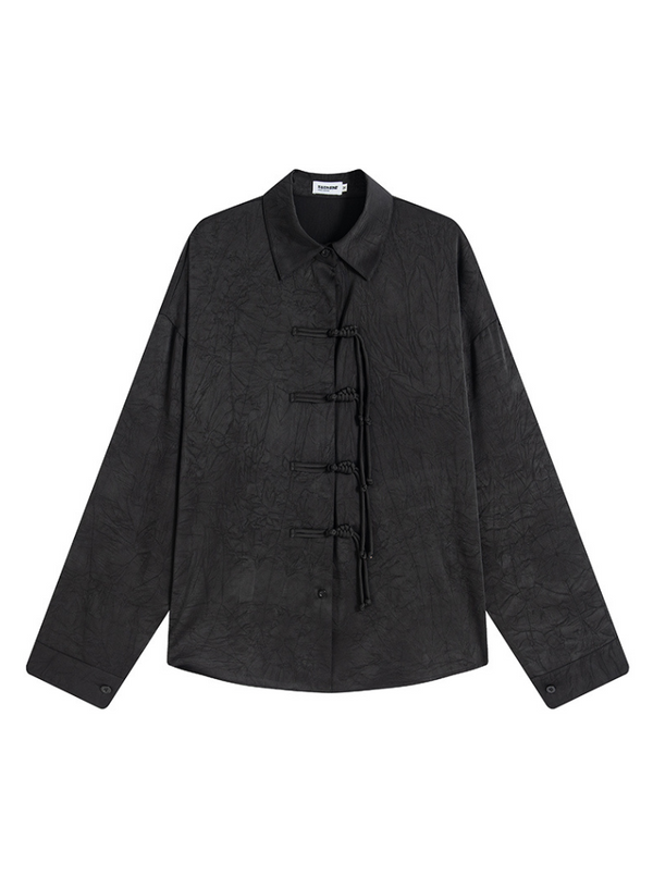 China Buckle Retro Jacket Coat