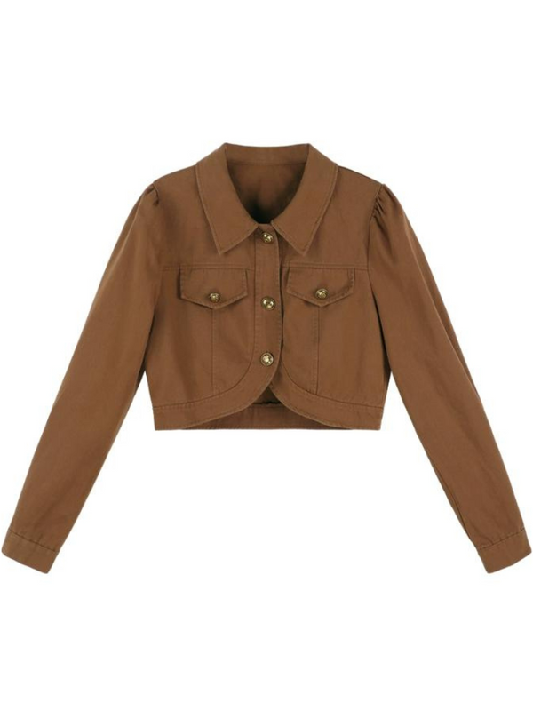 レトロジャガードフラワーサスペンダースカート+ショートジャケット