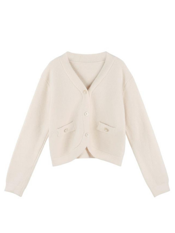 マカロンブルーVネックカーディガン