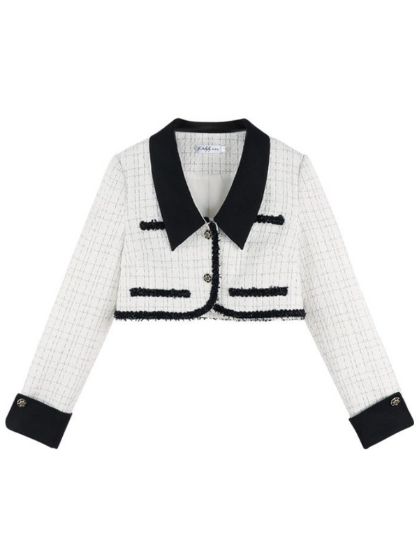 French Tweed Short Jacket + Suspender Dress