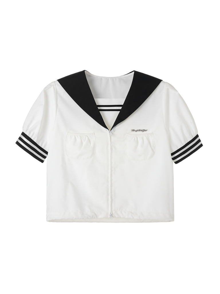 Retro College Style Sailor Tops