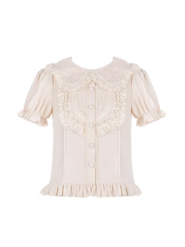 Summer Lolita Suspenders Cart + Frilledor Shirt