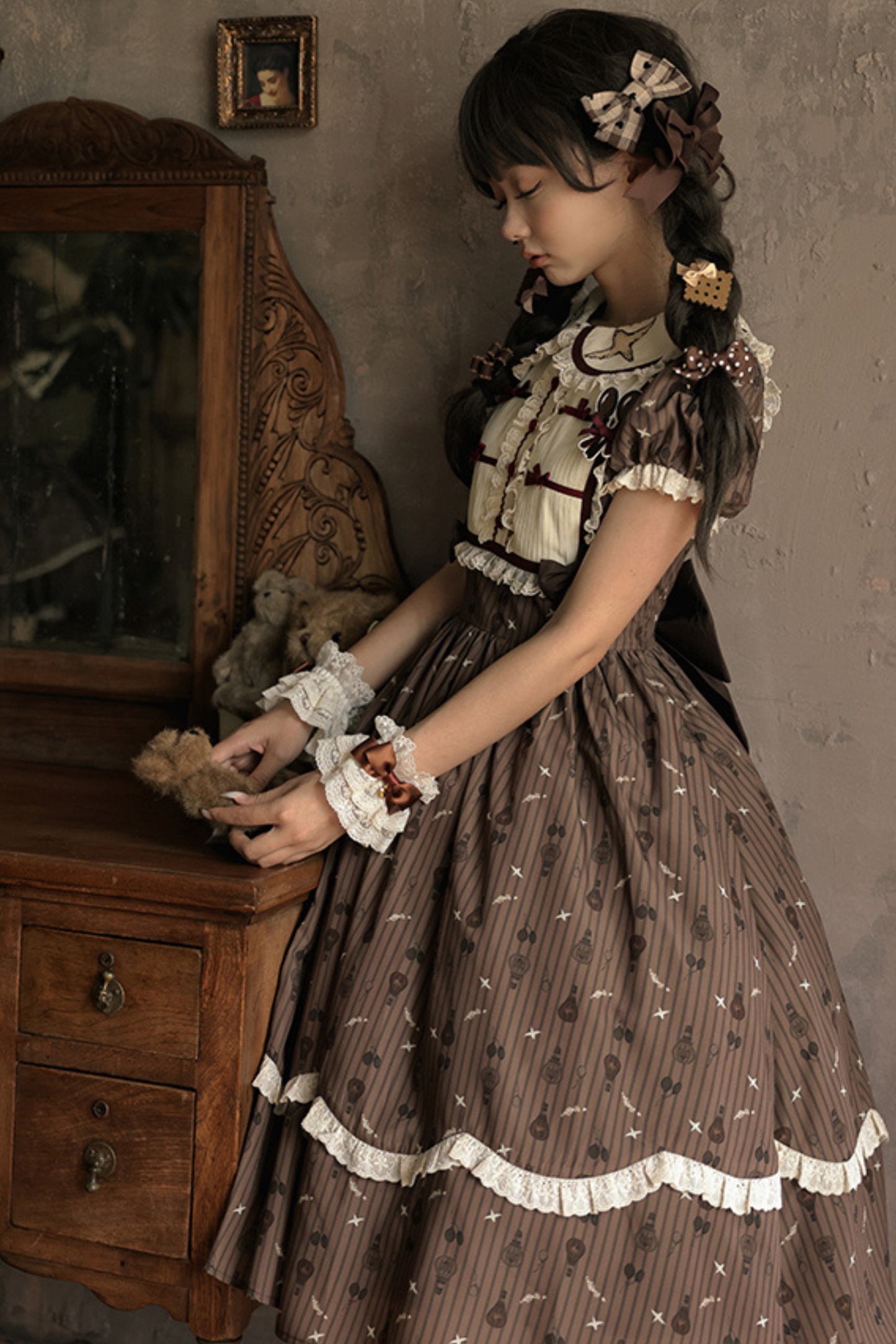 Doll Color Brown Retro Princess Lolita Dress