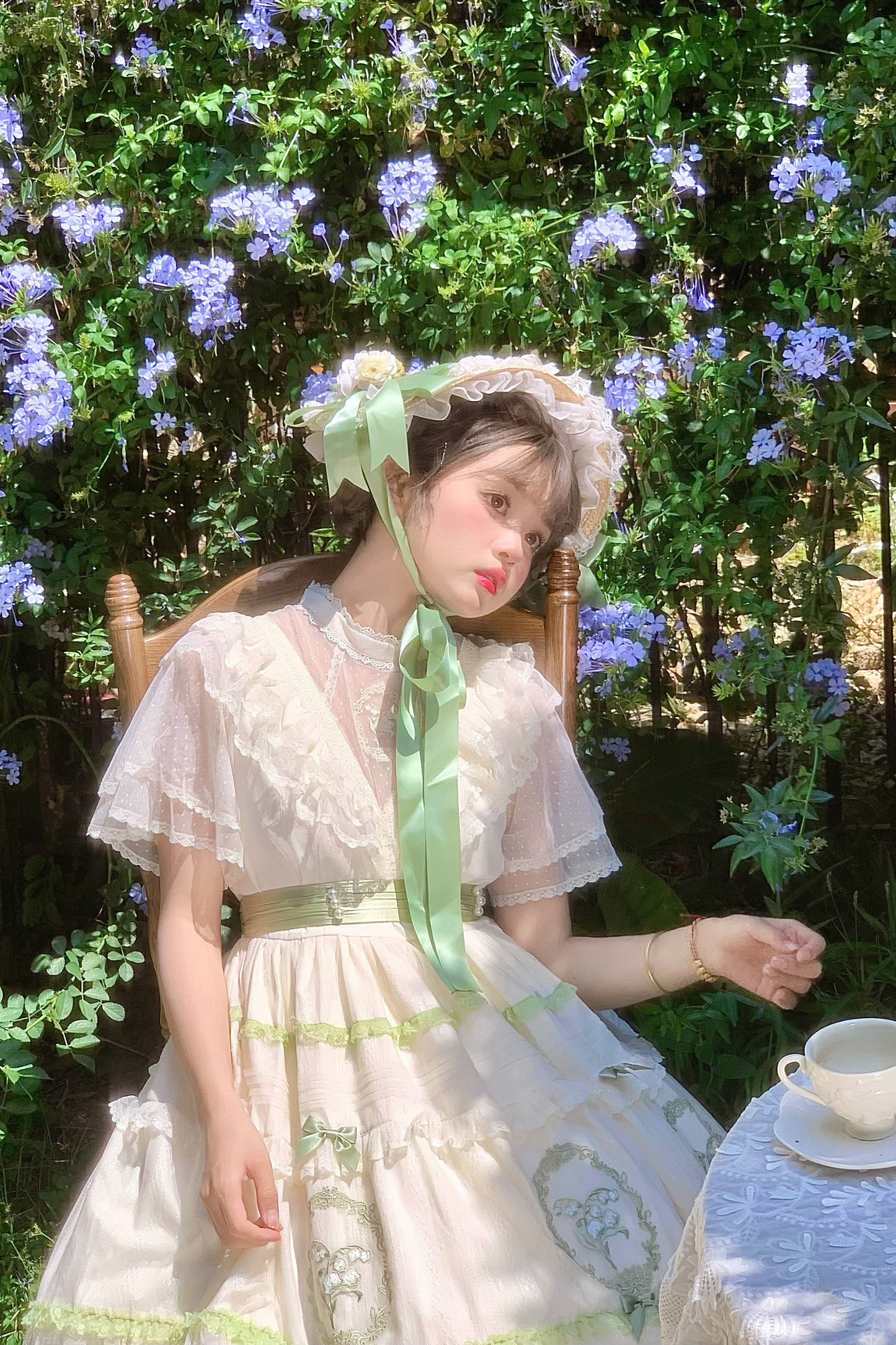 Lily Forest Ever Dress + Flower + Flat Cap + Clip