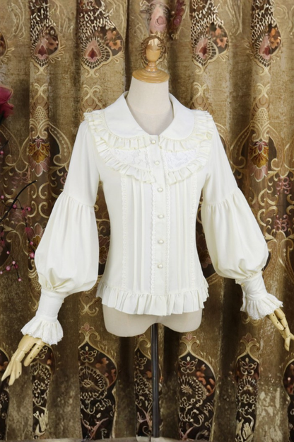 Chiffon Retro Doll Collar Blouse