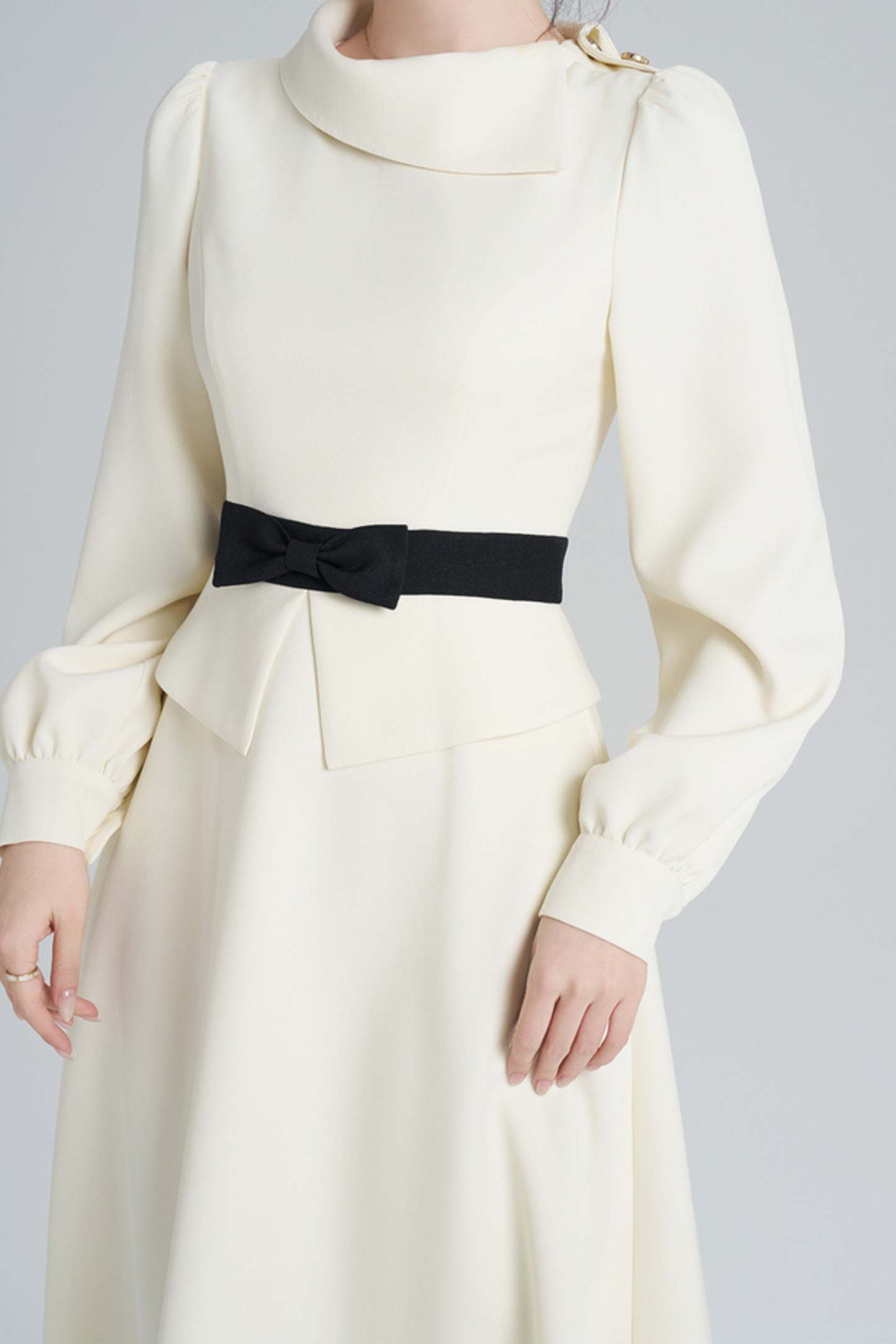 エレガントアプリコットウインタードレス