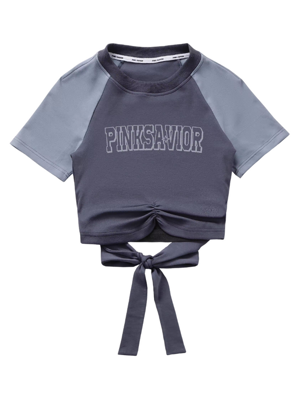 ブルーソーダサマーストラップデザインTシャツカジュアルパンツスリムスーツ