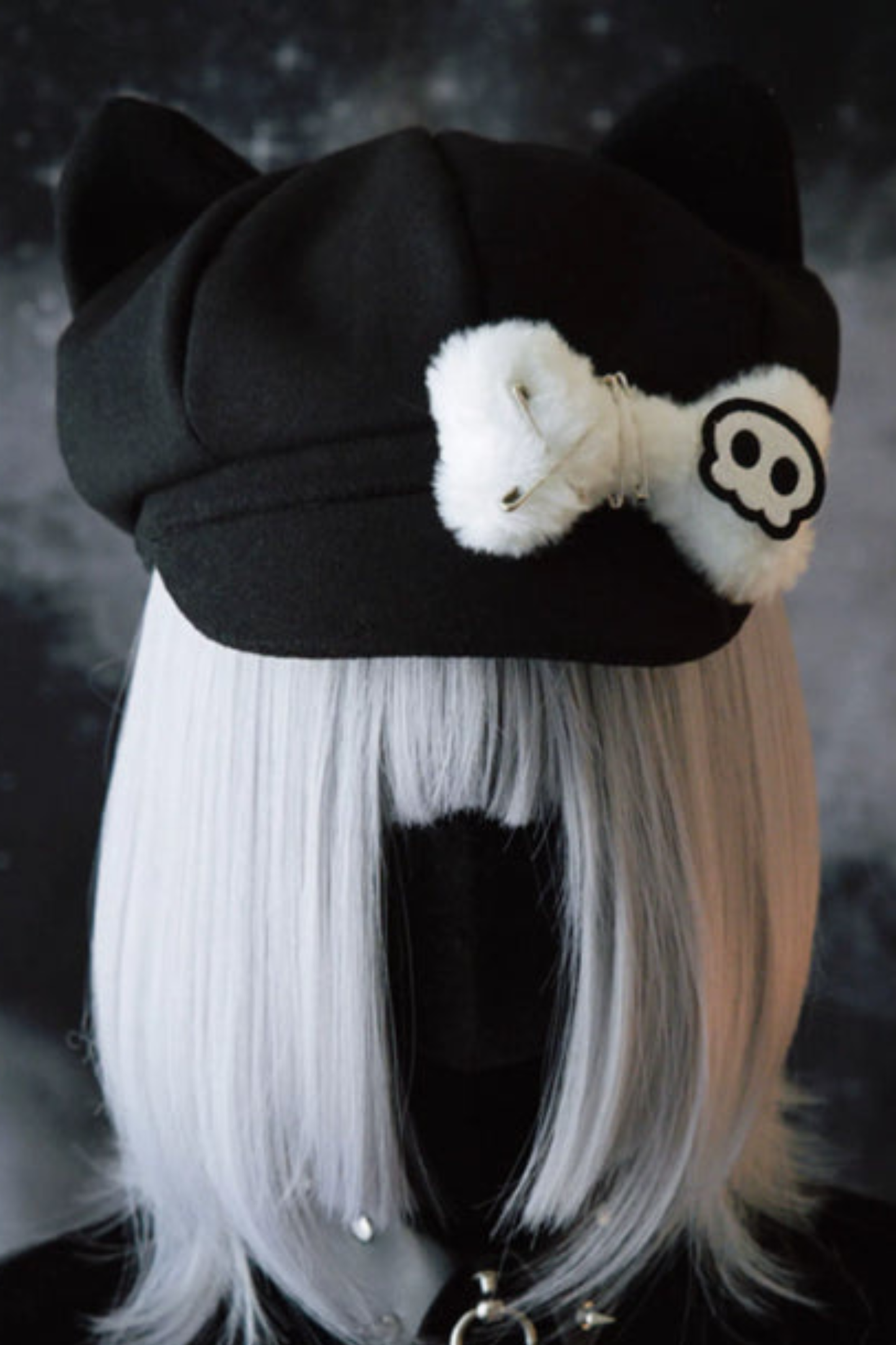 スケルトンボーンキャットイヤーハット