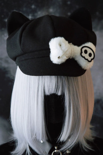 スケルトンボーンキャットイヤーハット