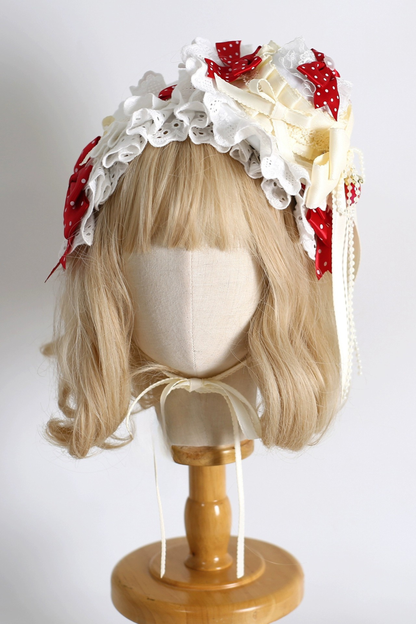 ストロベリードットケーキヘアアクセサリー