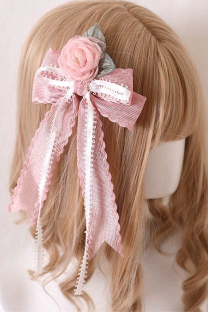 Silk Satin Dot Ballet Style Hair Accessories