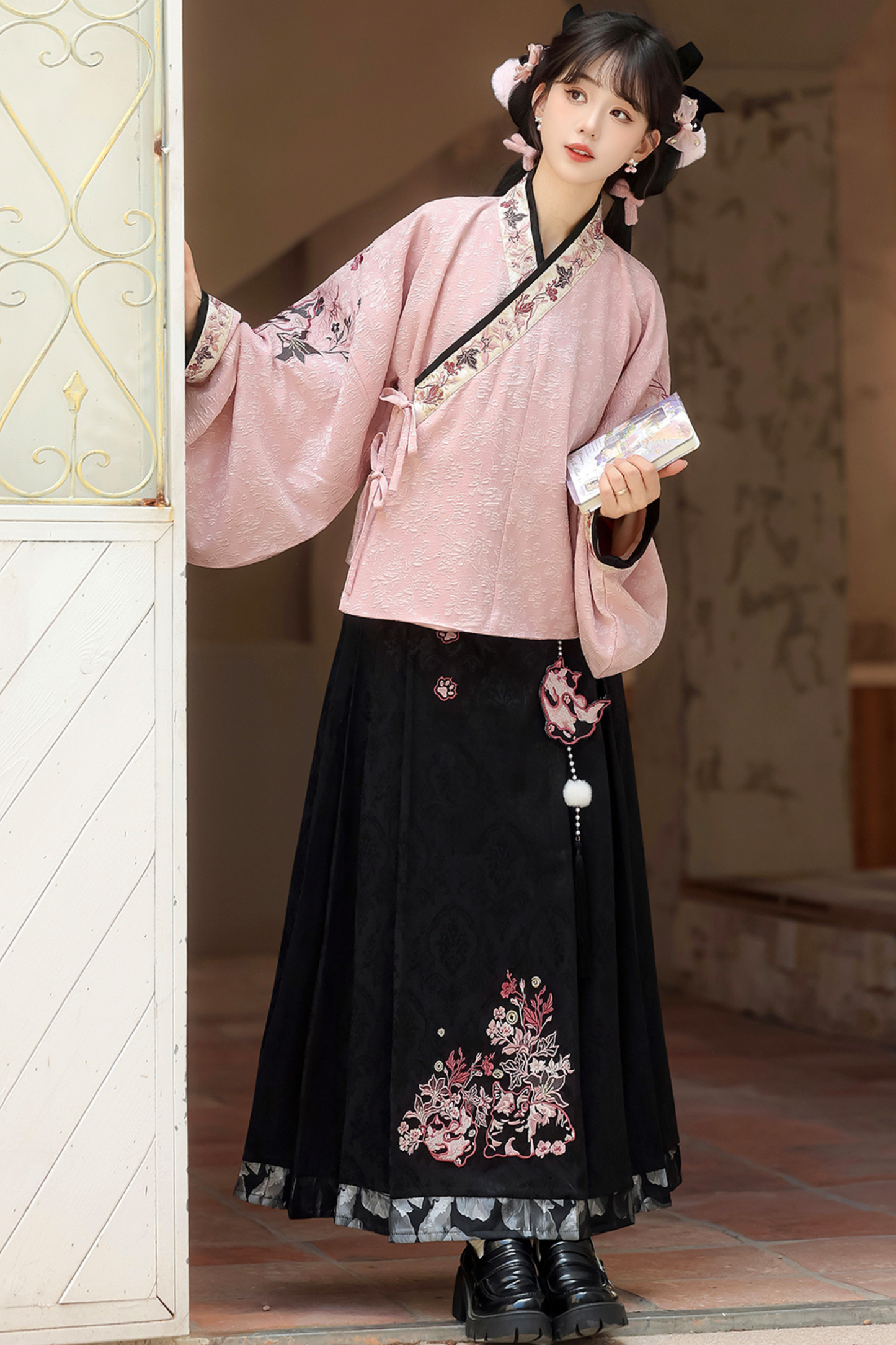 Dark Powder China Vest + Collar + Skirt