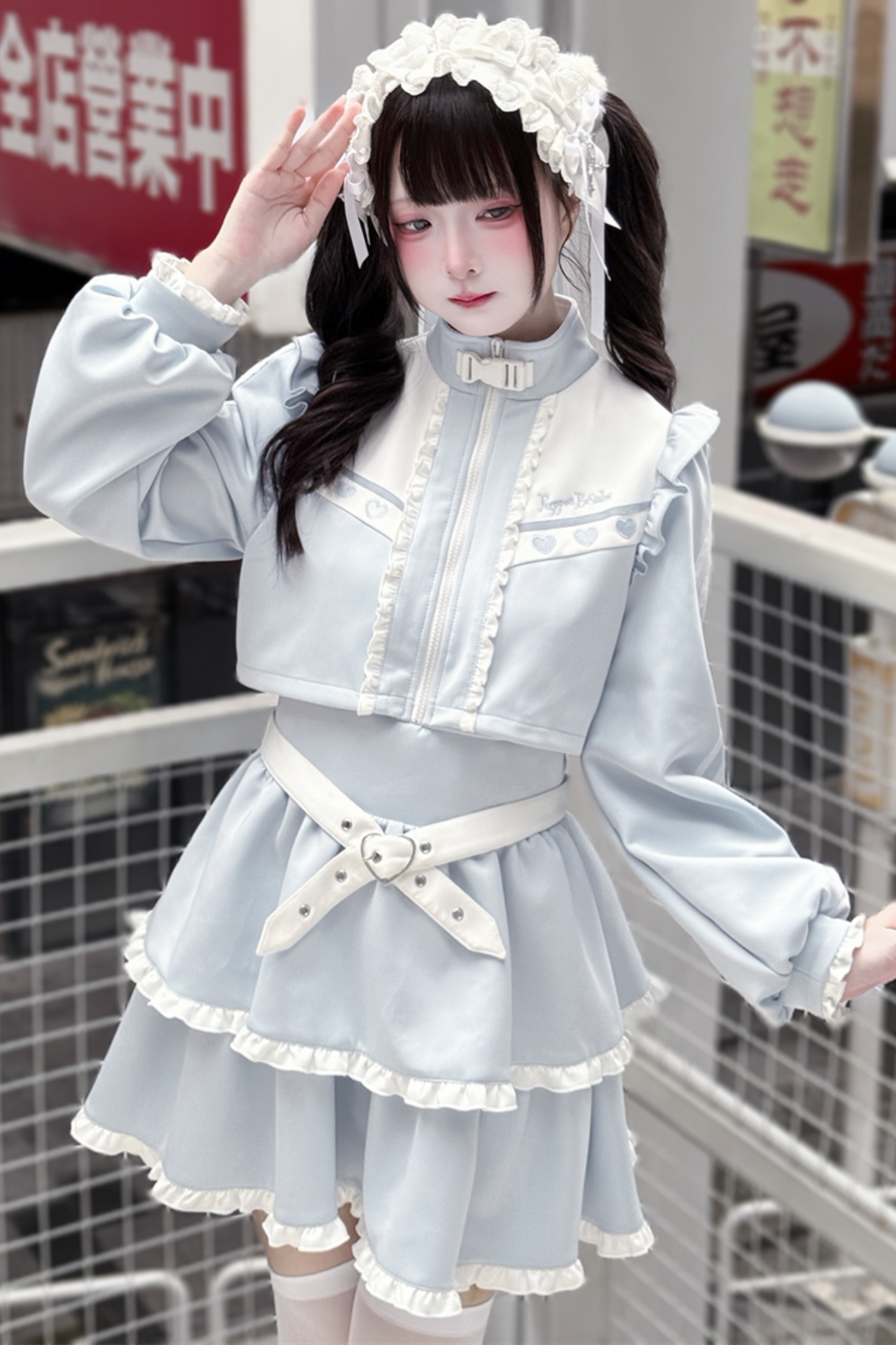 Aqua Dark Kawaii Kleid