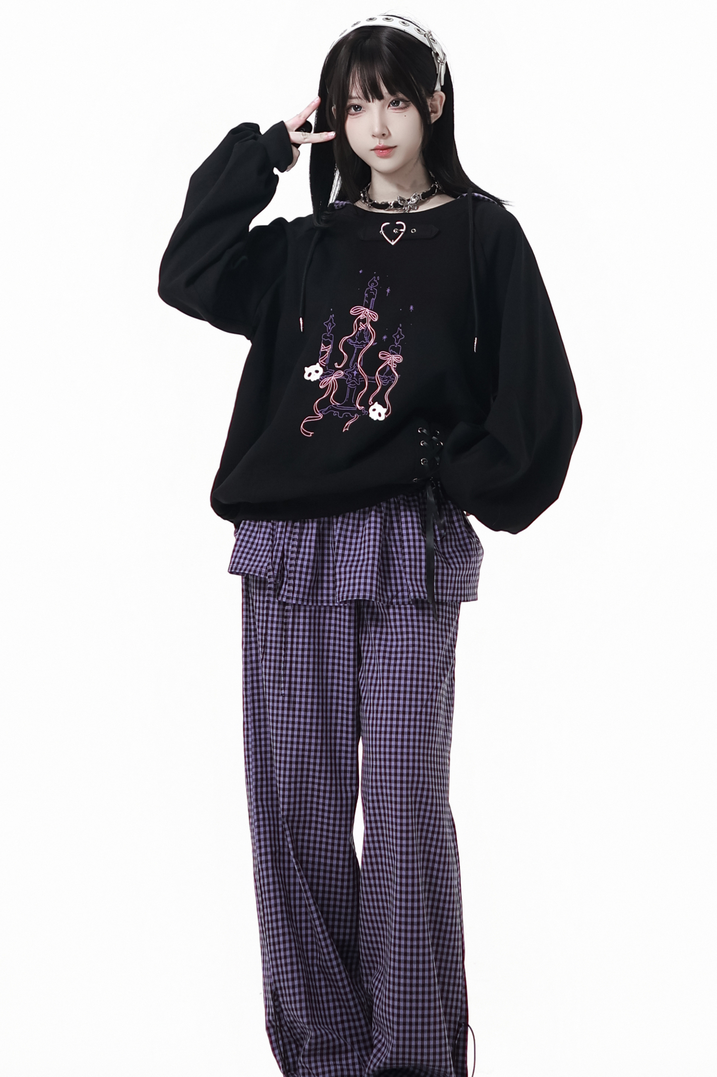 Academy Purple Hooded Sweatshirt + Top + Skirt + Pants + Leg Covers