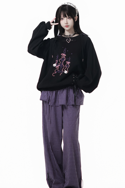 Academy Purple Hooded Sweatshirt + Top + Skirt + Pants + Leg Covers
