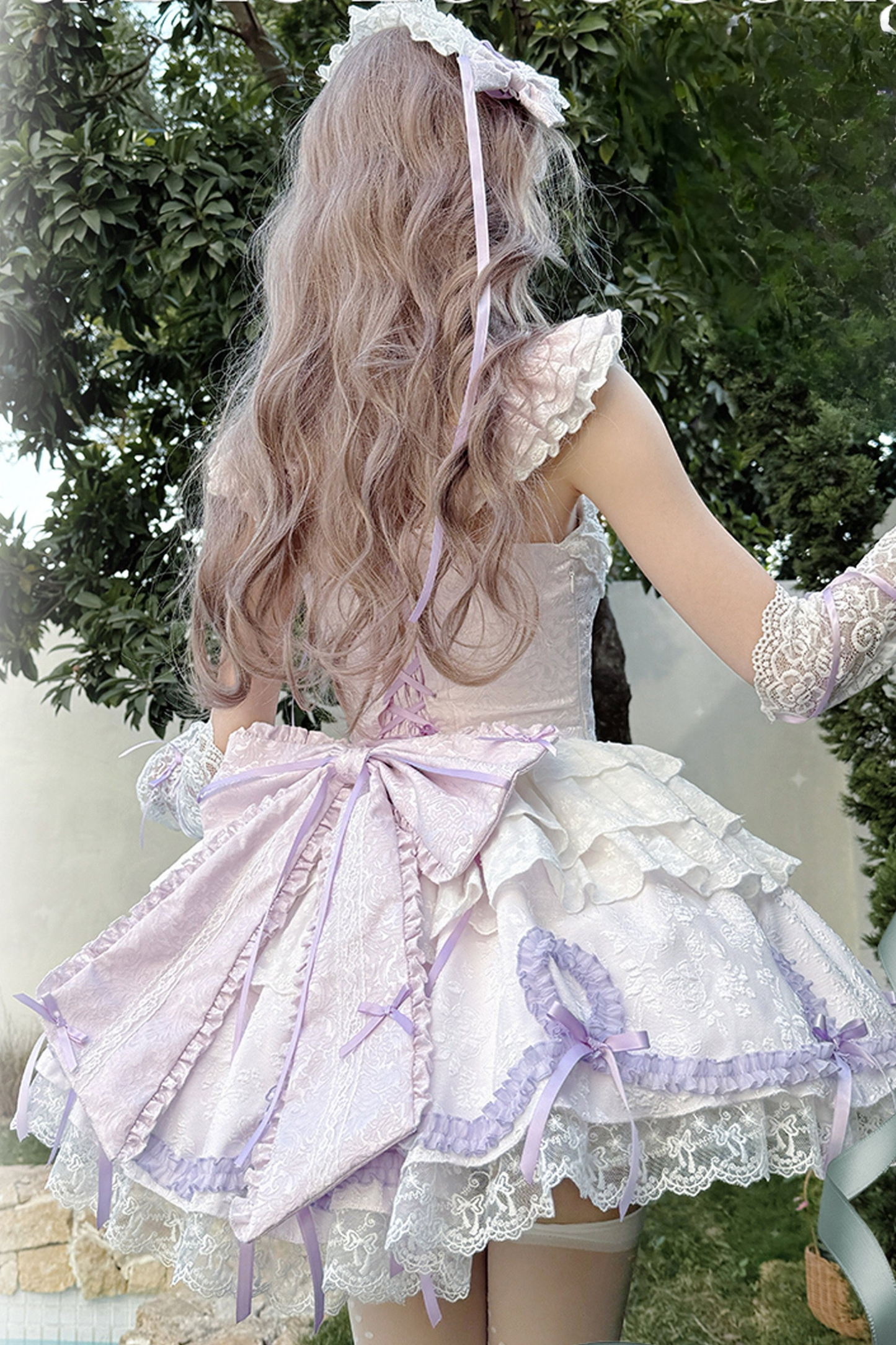 Butterfly Princess Lolita Dress + Petticoat + Clip + Frill Sleeve Shirt