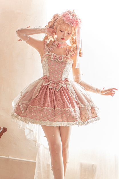 Anniversary Flower Fantasy Gorgeous Lolita Dress Full Set