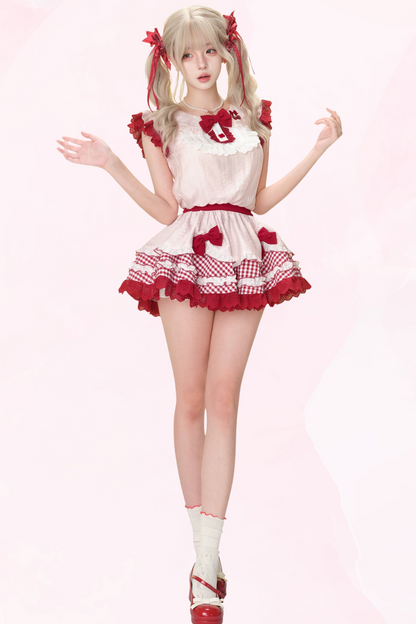 Strawberry Sweet Cream Dress + Inner Pants