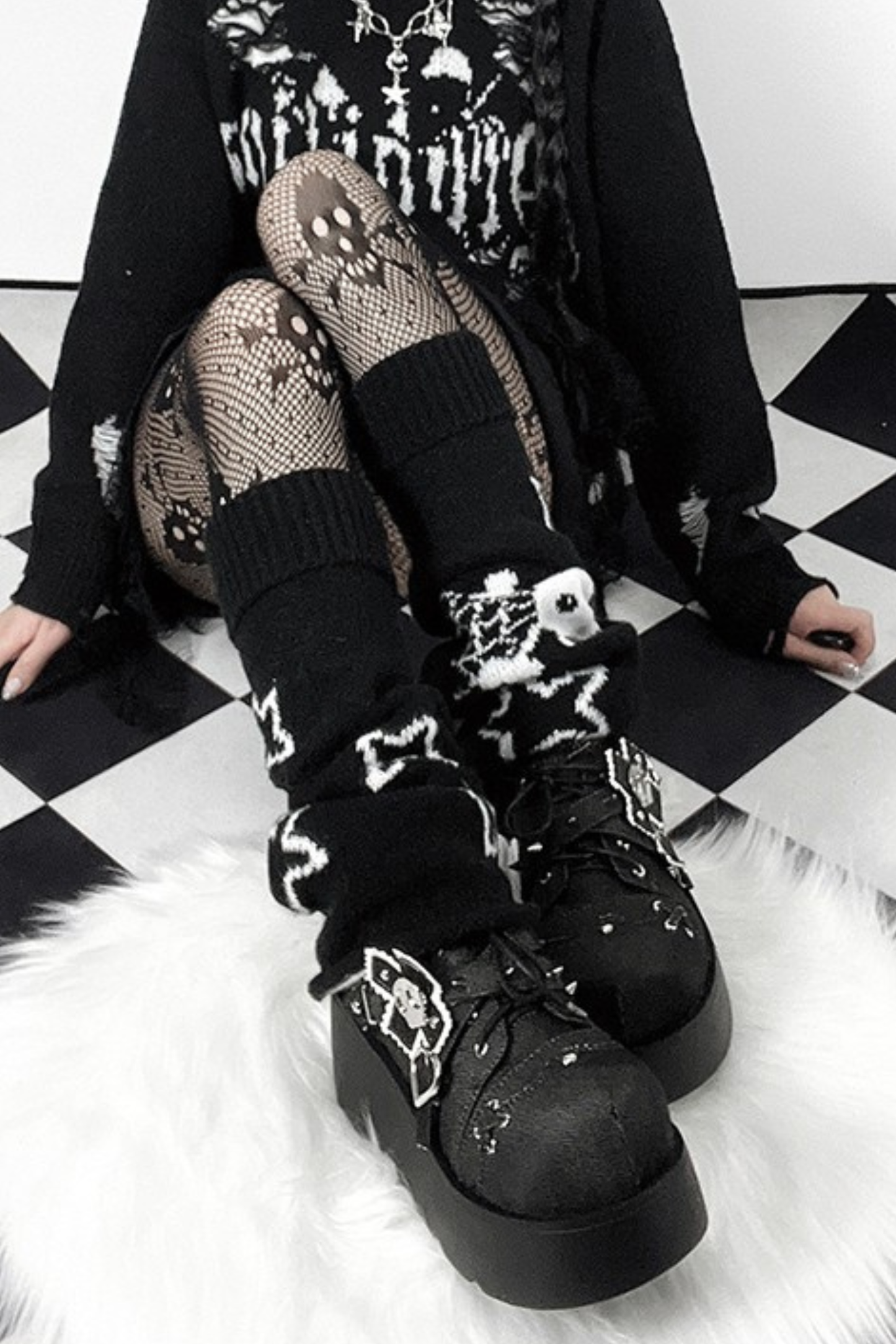 パンクスタイルプラットフォームシューズ