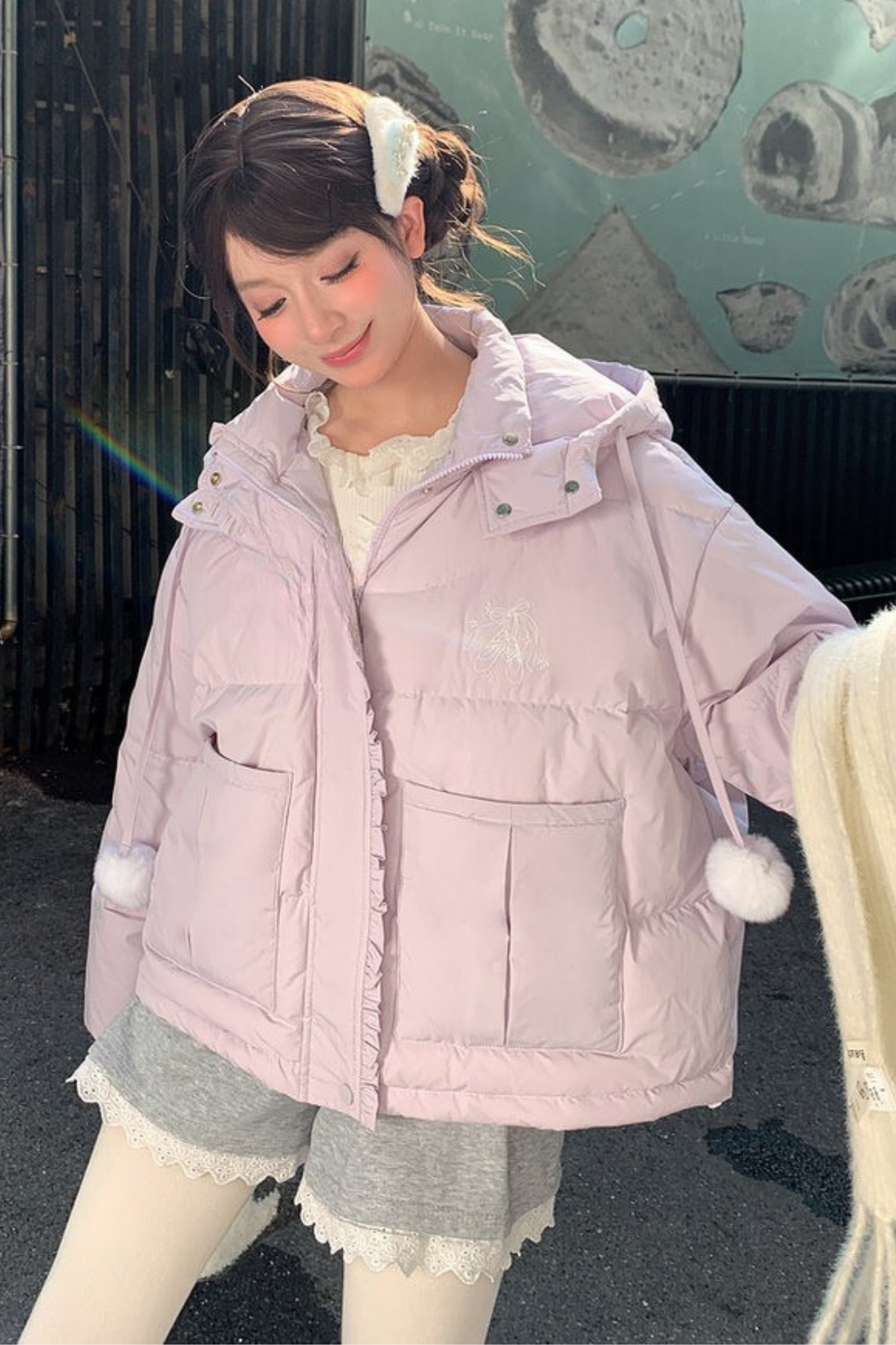 スウィートホワイトダックダウンジャケット