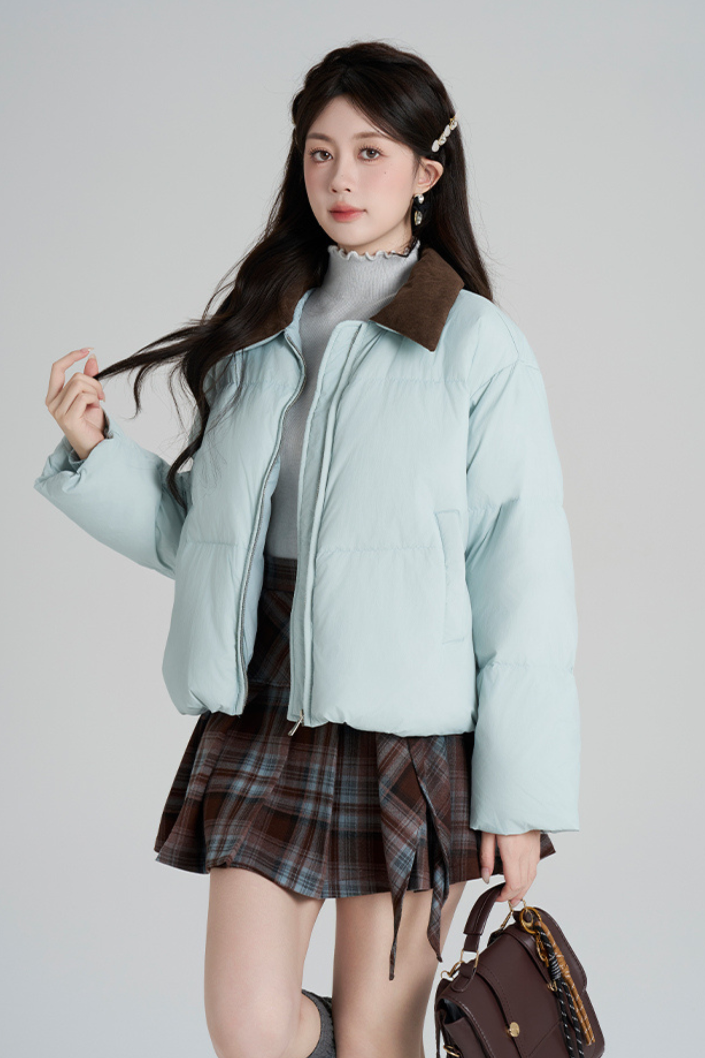 スイートカラーマカロンダウンジャケット