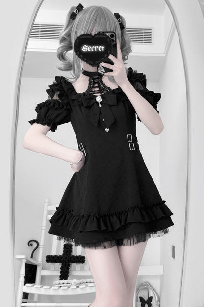Source Monochrome Black Subculture Dress