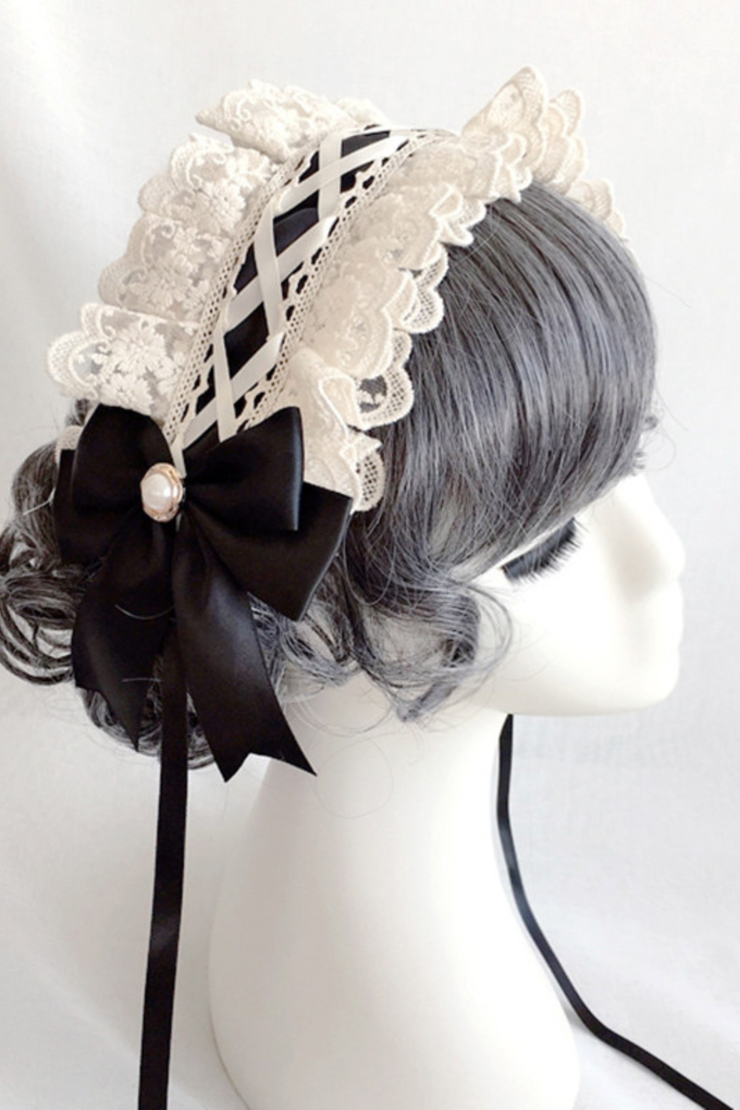 フリルリボンロリータヘッドドレス