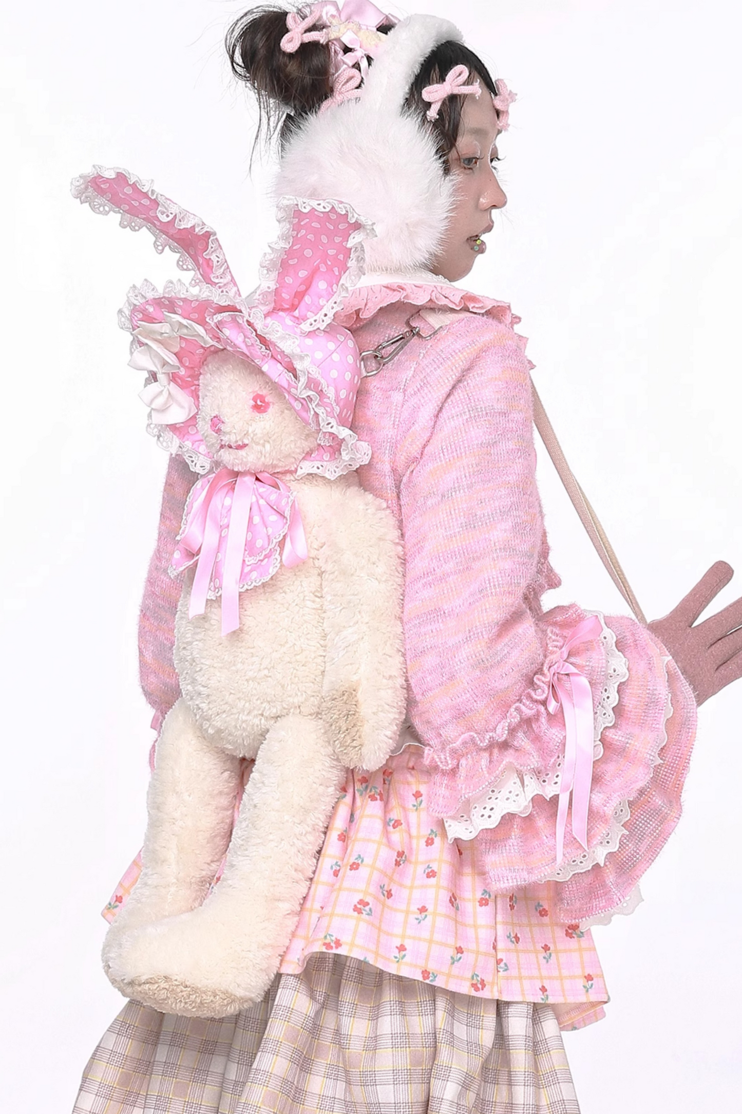 Dot Hat Rabbit Backpack