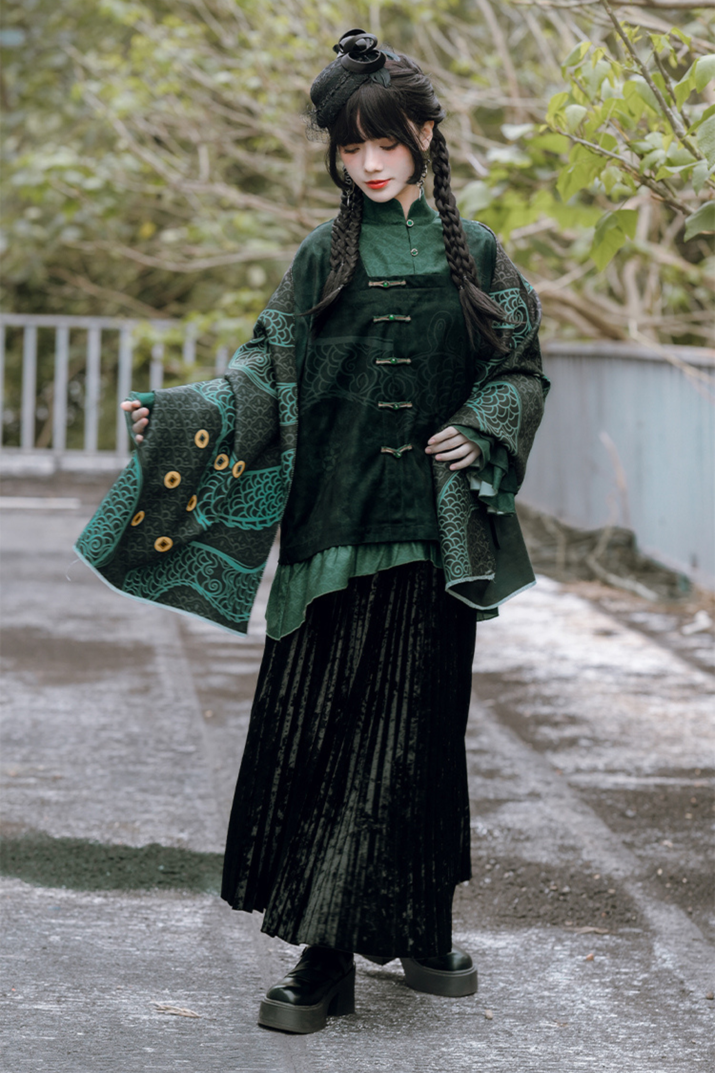 Ethnic China Print Shawl