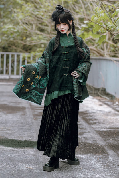 Ethnic China Print Shawl