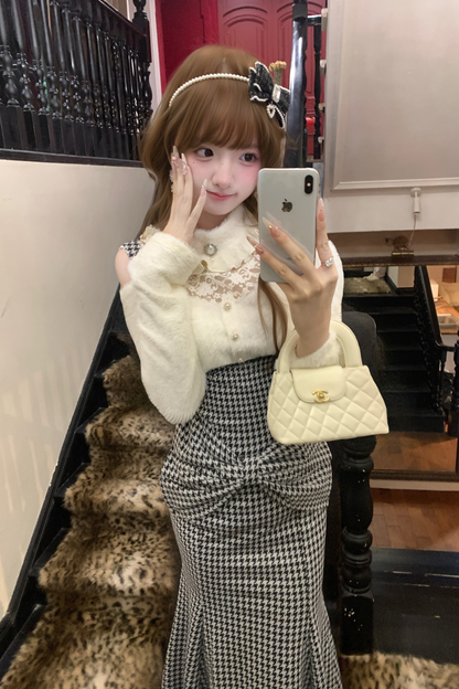 Staggered Suspender Skirt