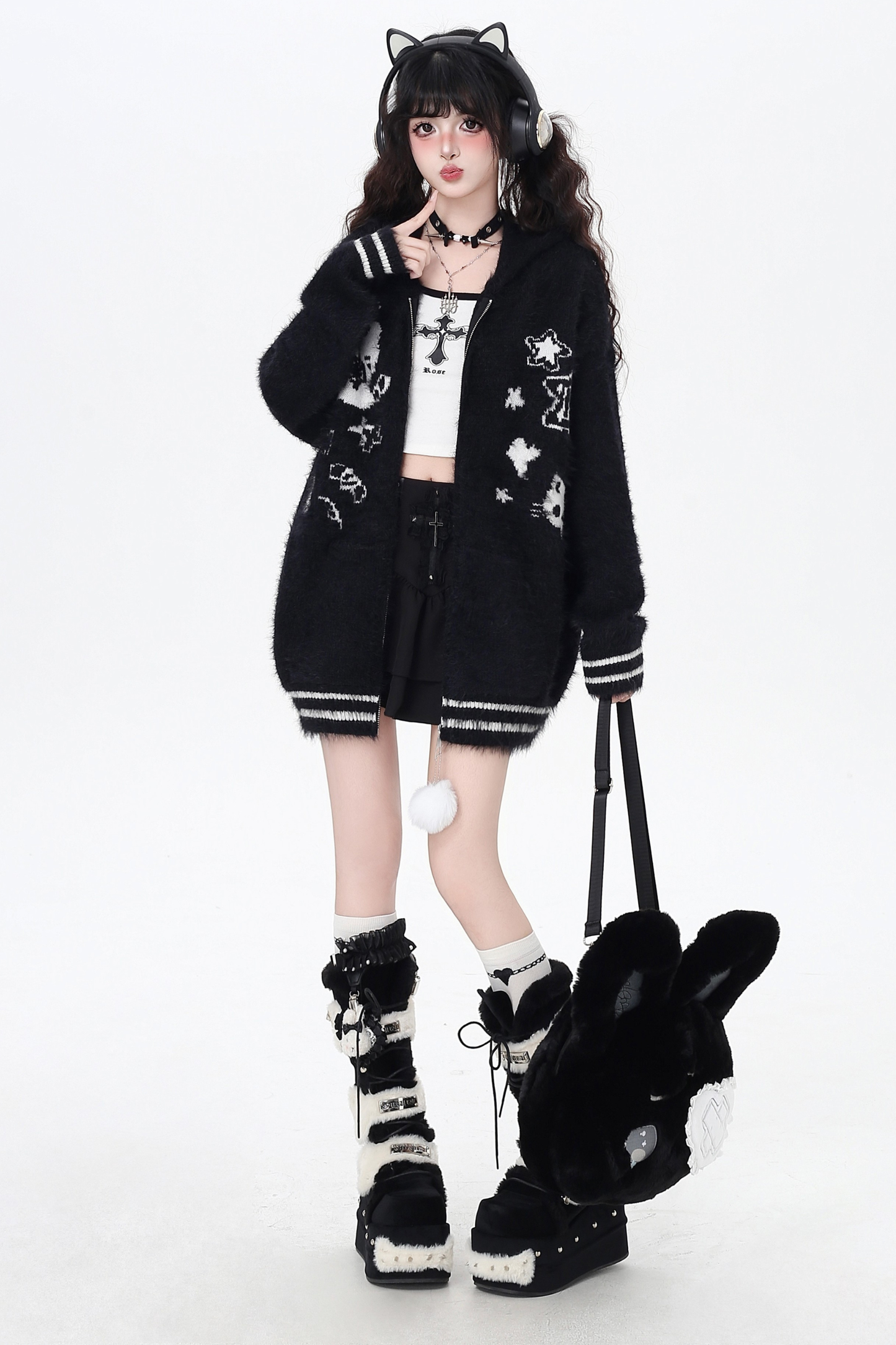 クールラビットフードオーバージャケット